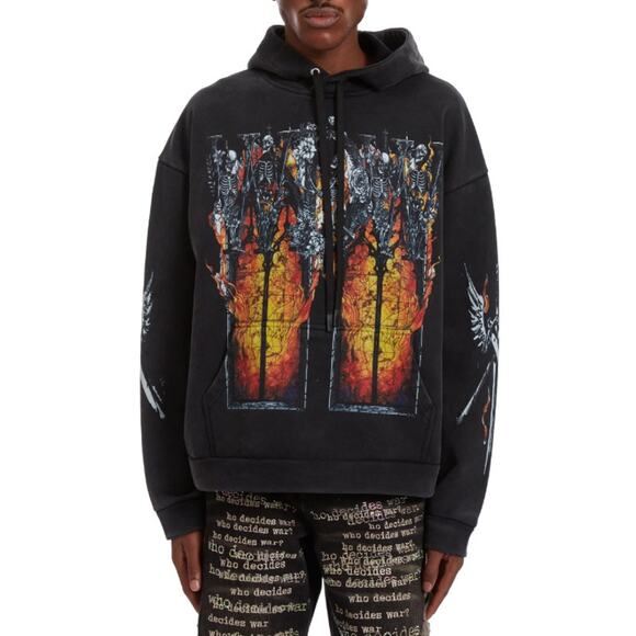 Who Decides War Black Ember Chapel Hooded Pullover Size XL - Picture 1 of 12